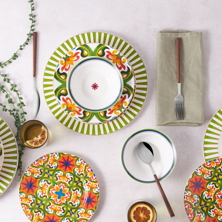 Karaca Dolce 24 Pieces 6 Person Dinnerware Set , Multicolor