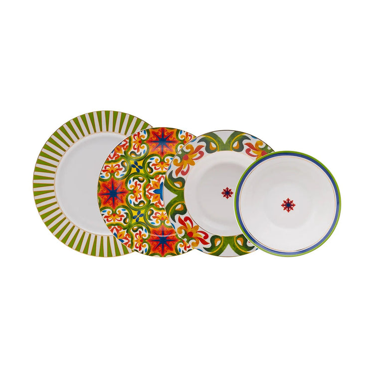 Karaca Dolce 24 Pieces 6 Person Dinnerware Set , Multicolor