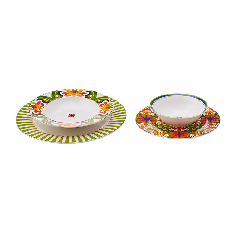 Karaca Dolce 24 Pieces 6 Person Dinnerware Set , Multicolor