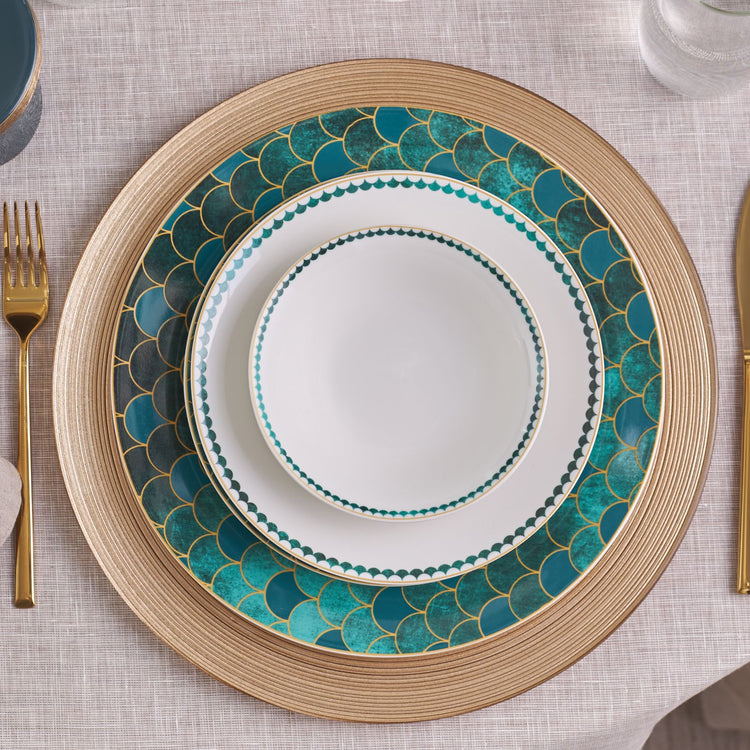 Karaca Zümrüt 24 Pieces 6 Person Dinnerware Set, Green