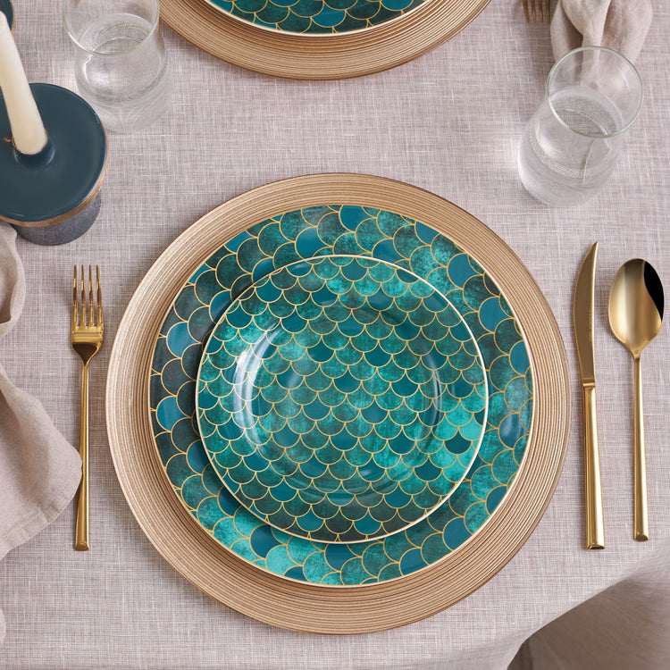 Karaca Zümrüt 24 Pieces 6 Person Dinnerware Set, Green