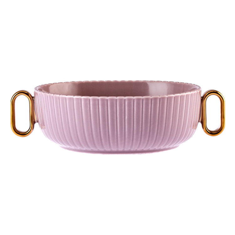 Karaca Streamline Decoline 6 Person 16 Pieces Dinnerware Set, Purple