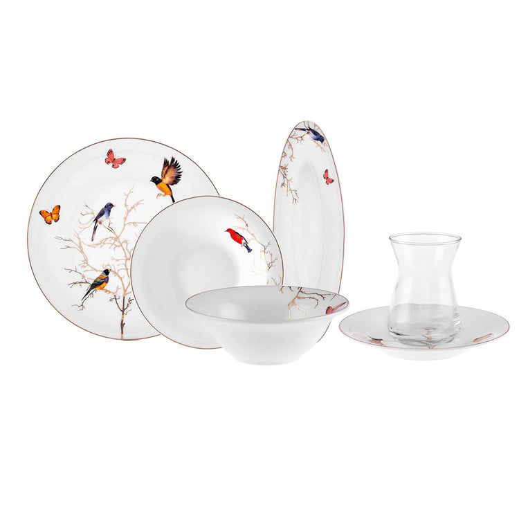 KARACA FINE PEARL NEW GRACE 26-PIECE DINNER SET, WHITE