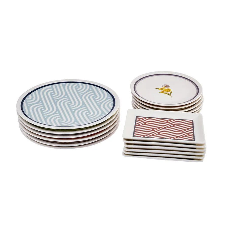 KARACA GIARDINO 18-PIECE BREAKFAST/SERVING SET, MULTICOLOR