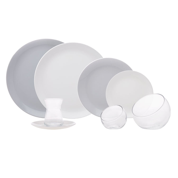 KARACA DARCY GREY 26-PIECE BREAKFAST SET