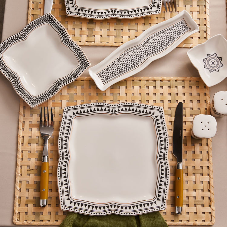 KARACA NEW GLOBE 32-PIECE BREAKFAST SET, BLACK