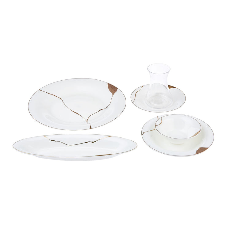 KARACA FINE PEARL NEW QUORA 26-PIECE BREAKFAST SET, GOLD
