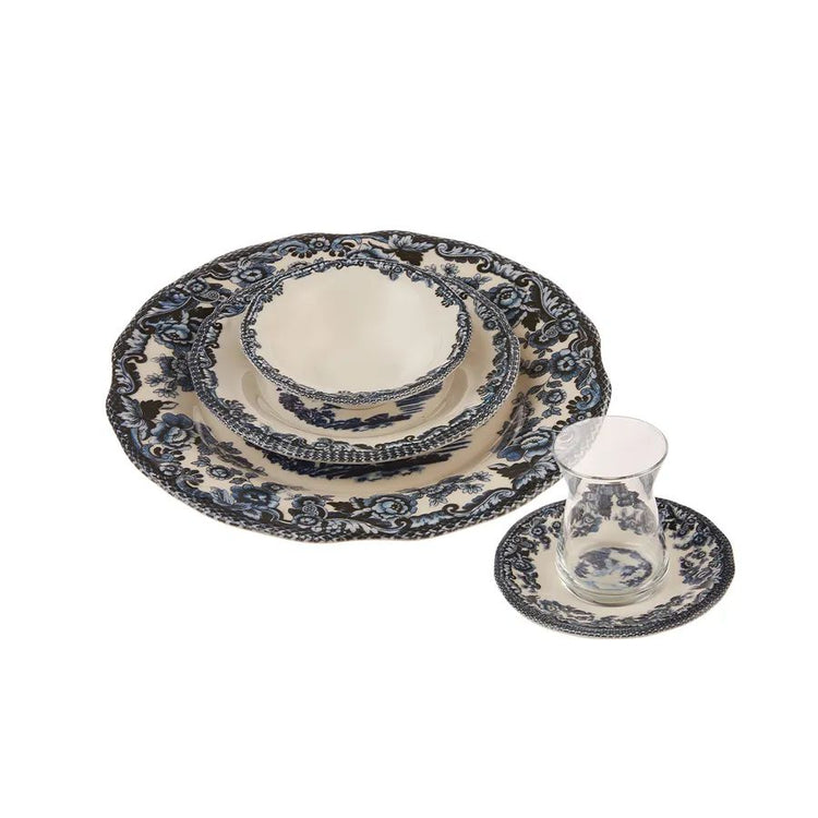 KARACA BLUE ILIAD 26 PIECE BREAKFAST SET NAVY BLUE