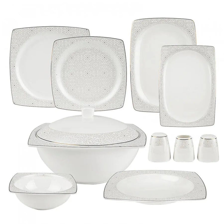 KARACA FINE BONE MANDY 60-PIECE DINNER SET, WHITE