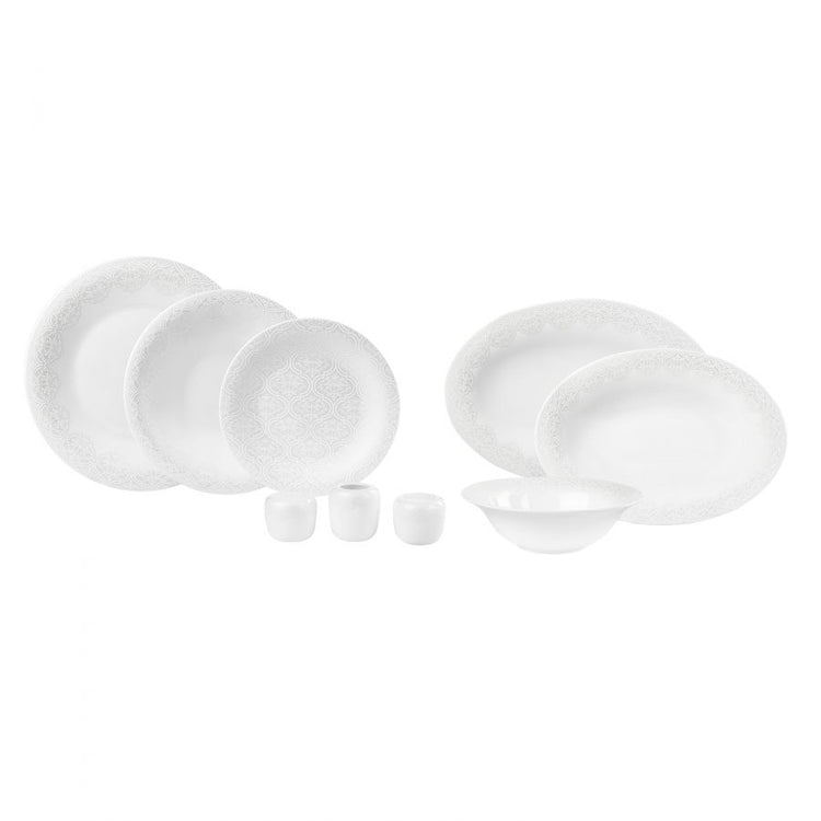 KARACA FINE PEARL ETERNAL 58-PIECE DINNER SET, WHITE