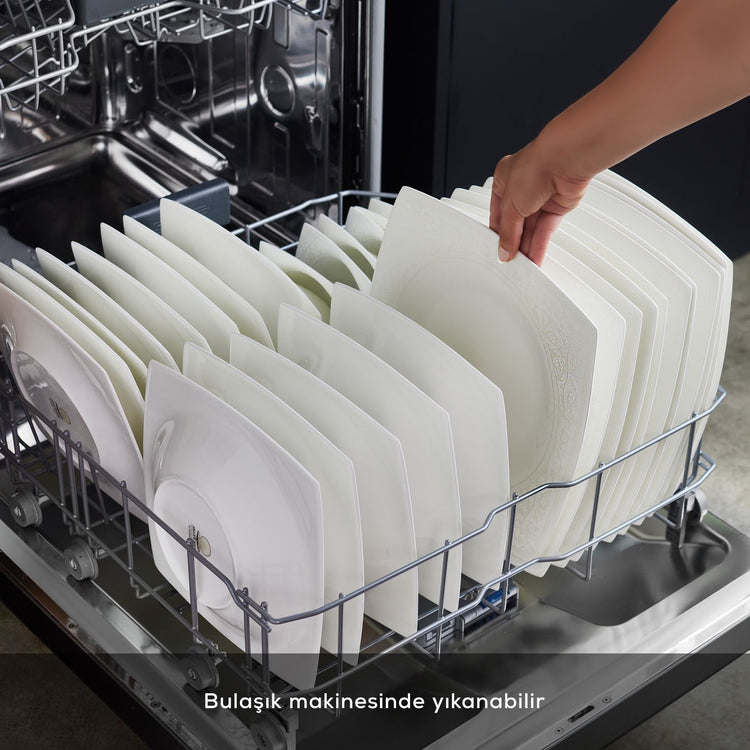 KARACA FINE PEARL ROMA 58-PIECE DINNER SET, WHITE