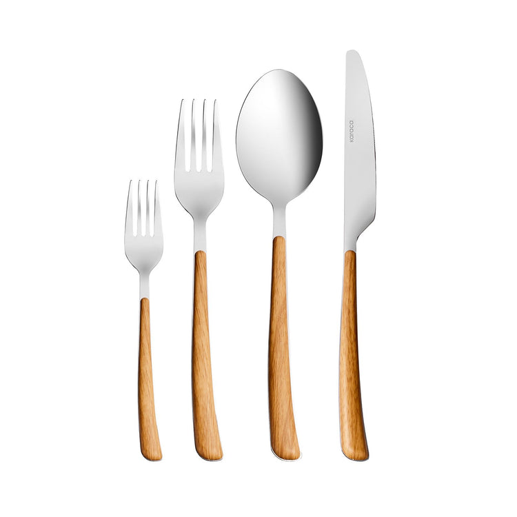 KARACA MELIA 24 PCS CUTLERY SET BOXED, WOODEN