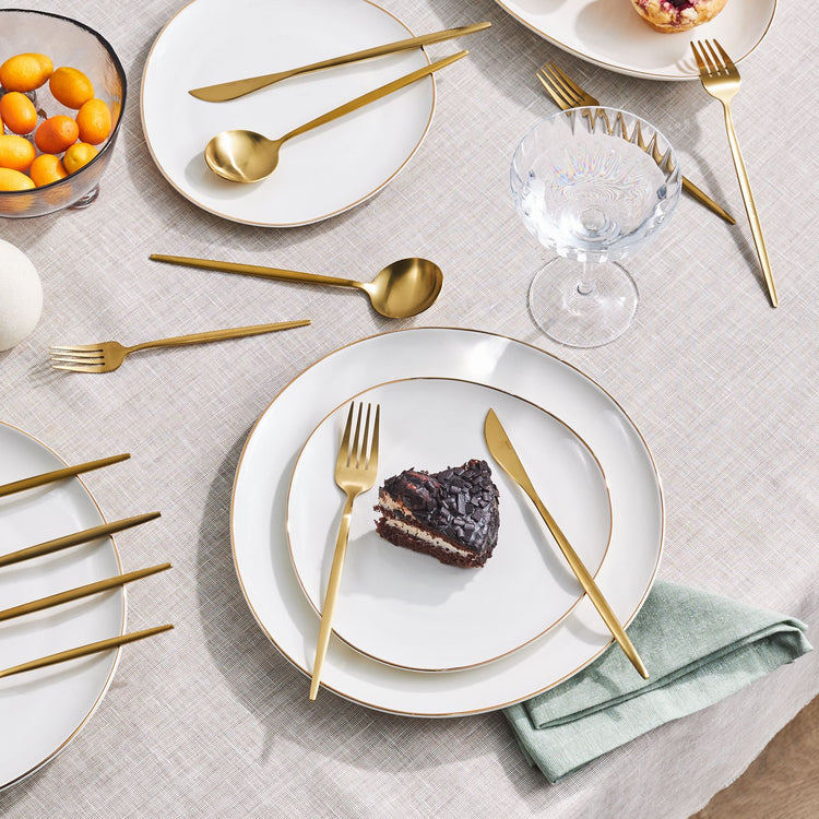 APRICOT FARO 24 PIECE CUTLERY SET BOXED, MATTE GOLD