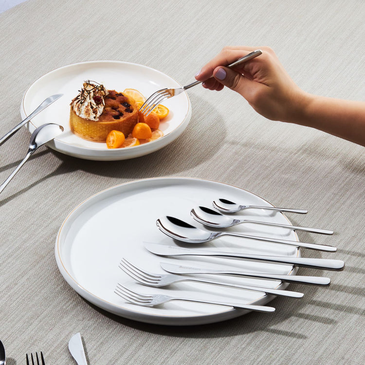 KARACA INFLUX V2 84 PIECE PREMIUM CUTLERY SET, PLATINUM