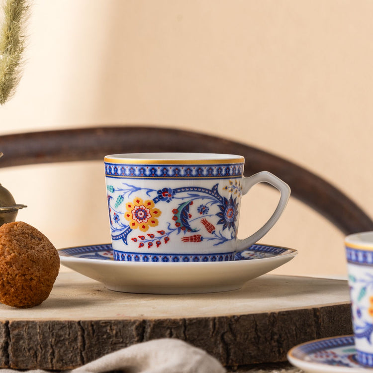 KARACA IHLAMUR 2 PERSON 80 ML COFFEE CUP SET, BLUE