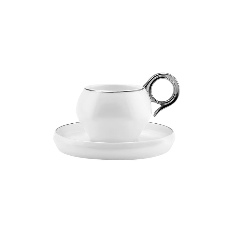 KARACA VENUS 2 PERSON LARGE SIZE COFFEE CUP SET, PLATINUM