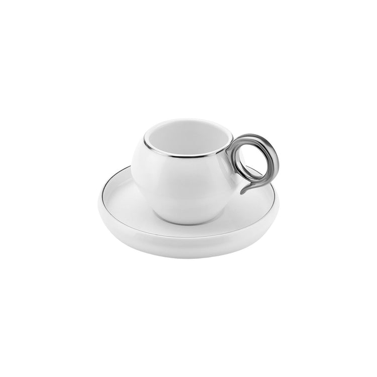 KARACA VENUS 2 PERSON LARGE SIZE COFFEE CUP SET, PLATINUM