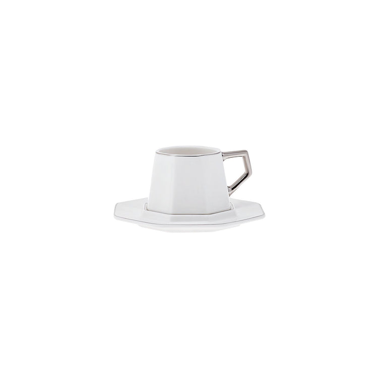 KARACA STREAMLINE ZEHER 6 PERSON COFFEE CUP SET, WHITE