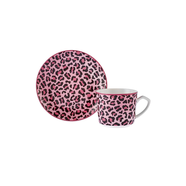 KARACA BRITNEY 2 PERSON 80 ML COFFEE CUP SET, PINK