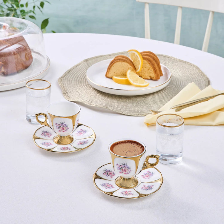 KARACA GONUL 2 PERSON 85 ML COFFEE CUP SET, MULTICOLOR