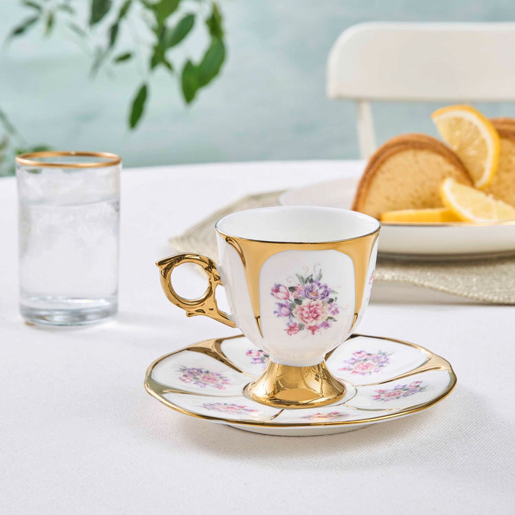 KARACA GONUL 2 PERSON 85 ML COFFEE CUP SET, MULTICOLOR