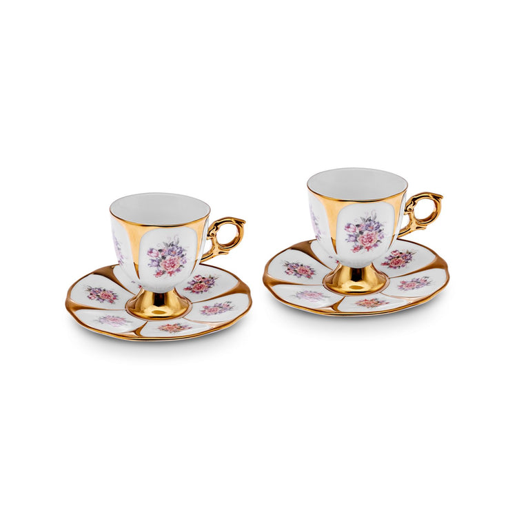 KARACA GONUL 2 PERSON 85 ML COFFEE CUP SET, MULTICOLOR