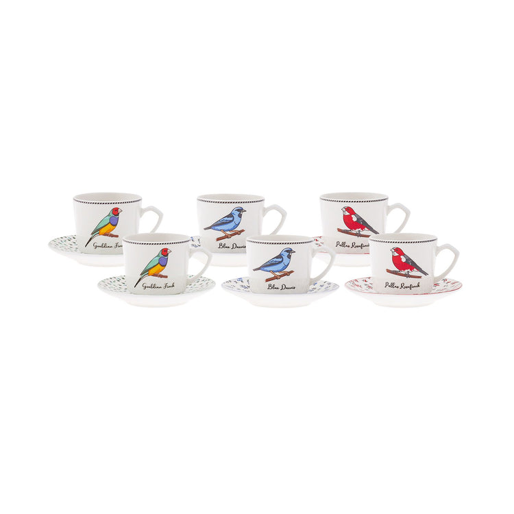 KARACA VOGEL 6 PERSON COFFEE SET, MULTICOLOR
