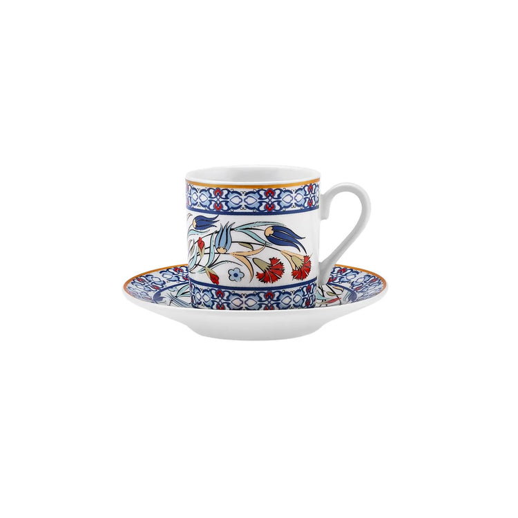 KARACA RUMELİ 6-PERSON 80 ML COFFEE CUP SET, BLUE