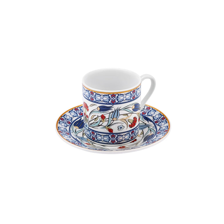 KARACA RUMELİ 6-PERSON 80 ML COFFEE CUP SET, BLUE
