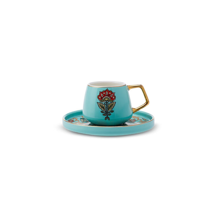 KARACA KARENA 2-PERSON COFFEE CUP SET GREEN