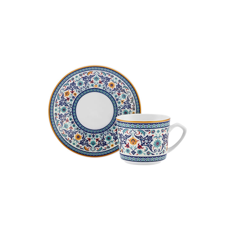 KARACA BEYLERBEYİ 6-PERSON 80 ML COFFEE CUP SET, BLUE