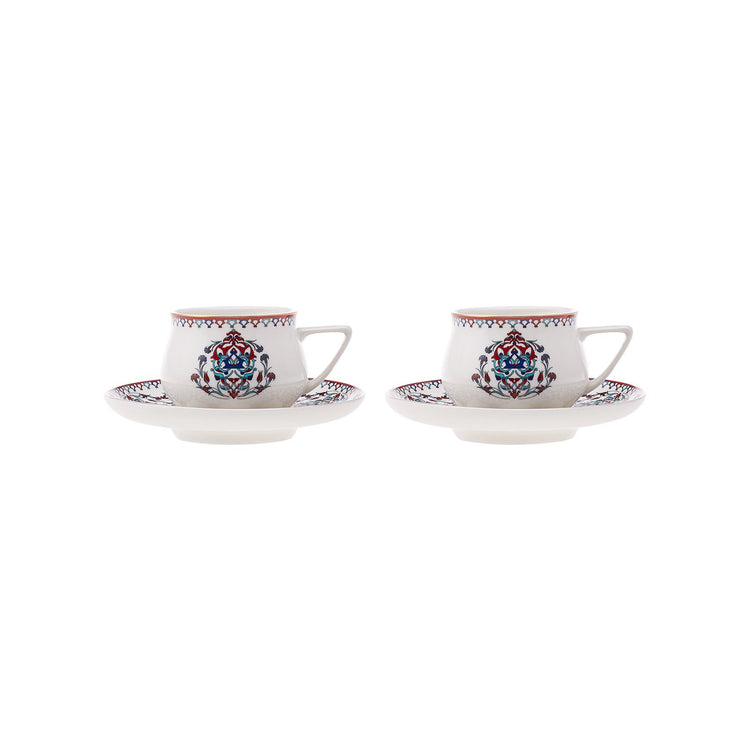 KARACA NAKKAŞ 2-PERSON COFFEE CUP, RED