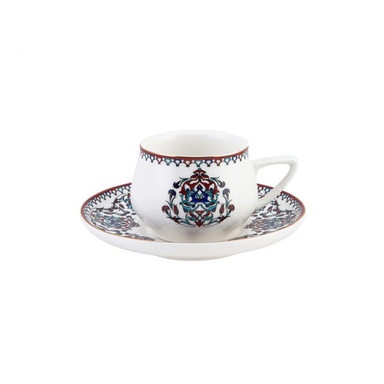 KARACA NAKKAŞ 2-PERSON COFFEE CUP, RED