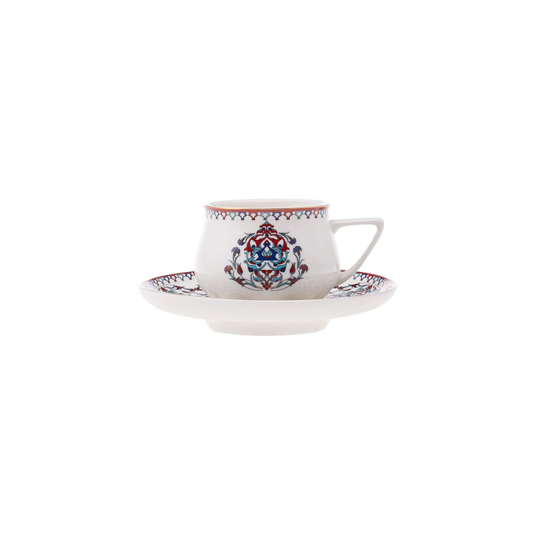 KARACA NAKKAŞ 2-PERSON COFFEE CUP, RED