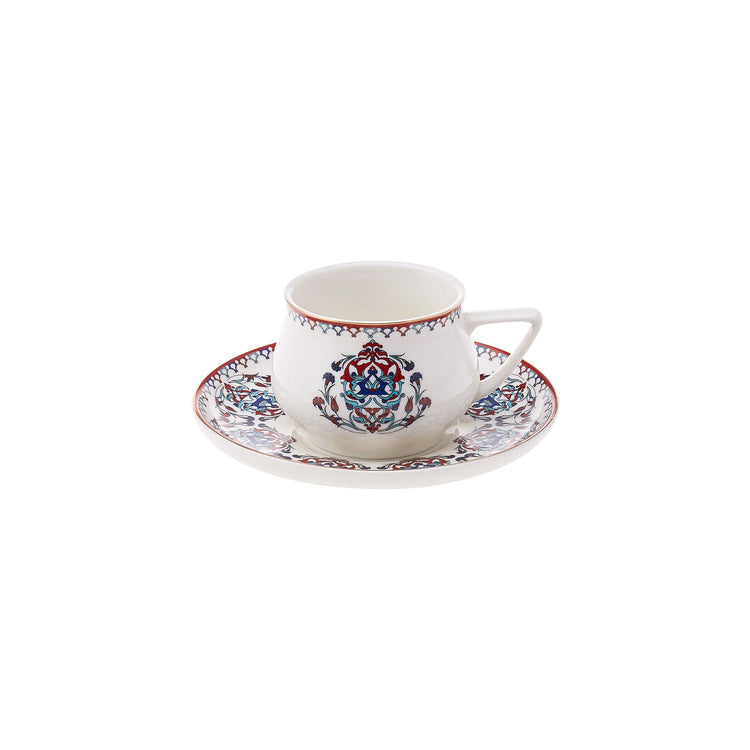 KARACA NAKKAŞ 2-PERSON COFFEE CUP, RED