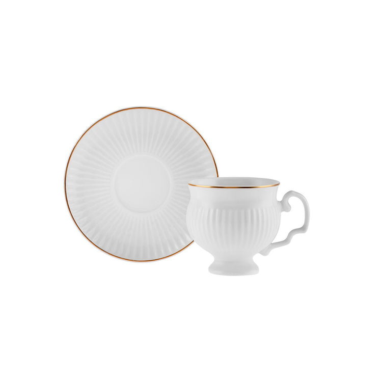 KARACA MALTA 6-PERSON 100 ML COFFEE CUP SET, WHITE