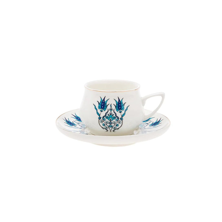 KARACA IZNIK NEW FORM 2-PERSON COFFEE CUP SET, BLUE