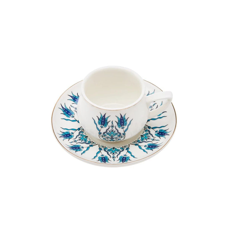 KARACA IZNIK NEW FORM 2-PERSON COFFEE CUP SET, BLUE