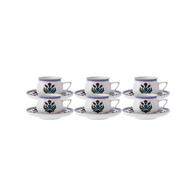 KARACA CINI 6-PERSON 100 ML COFFEE CUP SET, BLUE