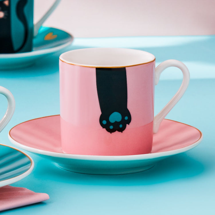 KARACA PAWS 6-PERSON COFFEE CUP, MULTICOLOR