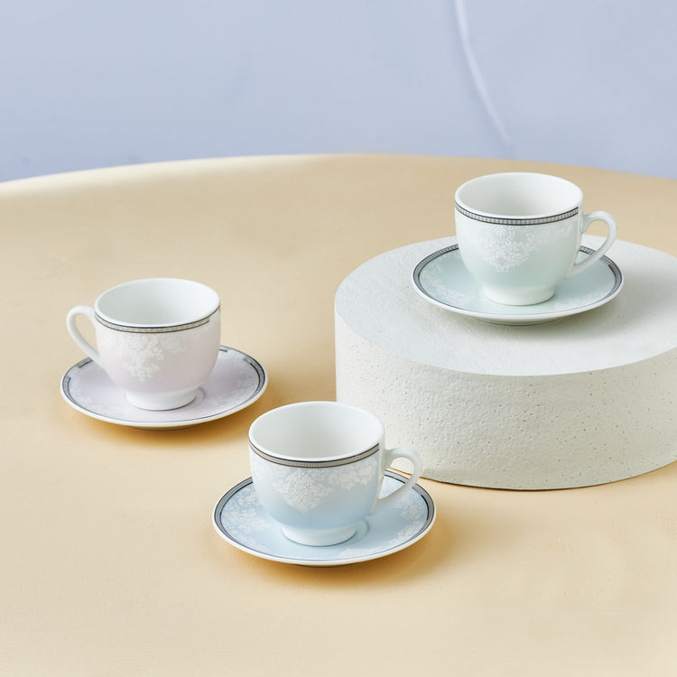 KARACA VERA 6-PERSON 90 ML COFFEE CUP SET, MULTICOLOR