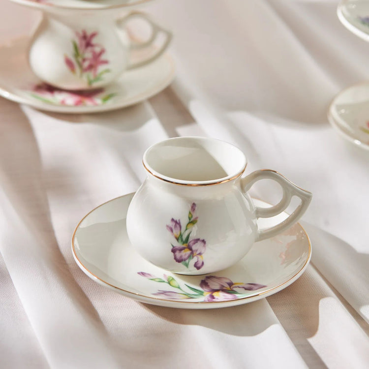 KARACA BOTANIC 6-PERSON 80 ML COFFEE CUP SET, MULTICOLOR