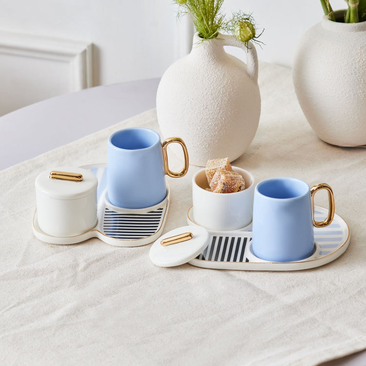 KARACA JULES BLUE 80 ML 2-PERSON CUP SET