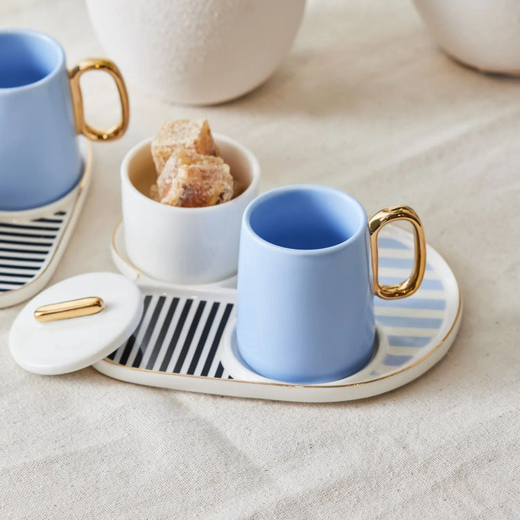 KARACA JULES BLUE 80 ML 2-PERSON CUP SET