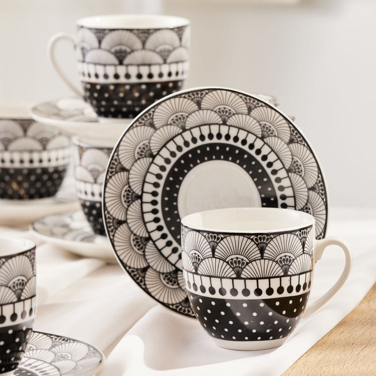 KARACA AYSEL 6-PERSON 85 ML COFFEE CUP, BLACK