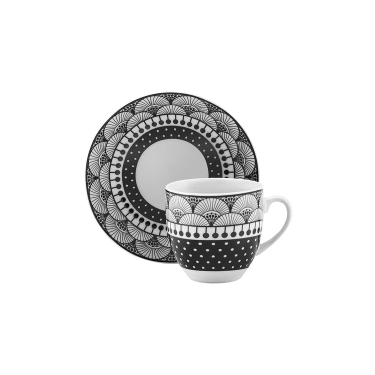 KARACA AYSEL 6-PERSON 85 ML COFFEE CUP, BLACK