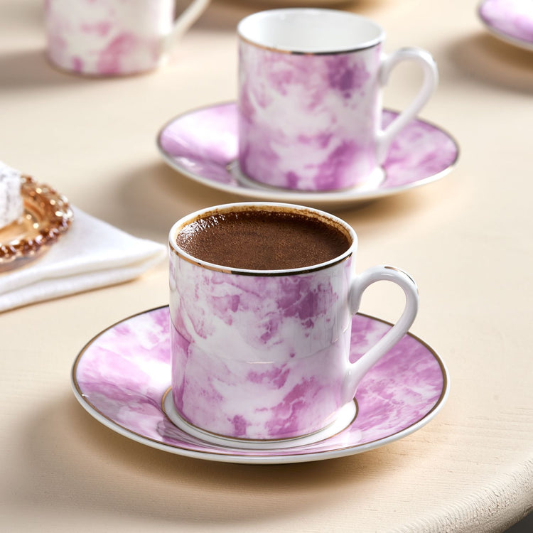 KARACA KUVARS 6-PERSON 80 ML COFFEE CUP, PINK