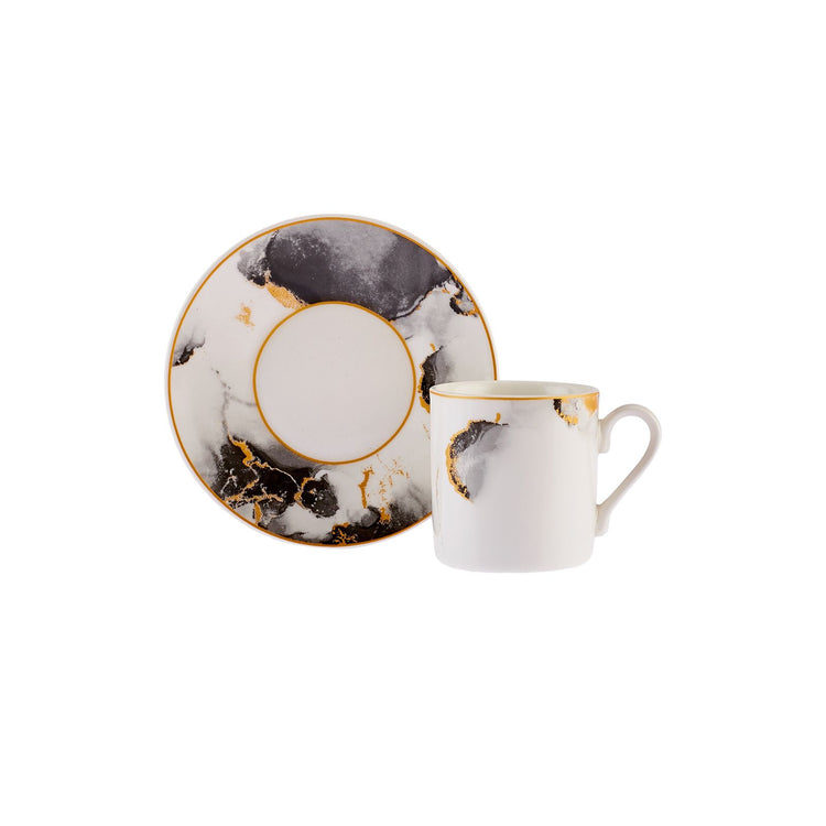 KARACA ATES 6-PERSON 80 ML COFFEE CUP SET, MULTICOLOR