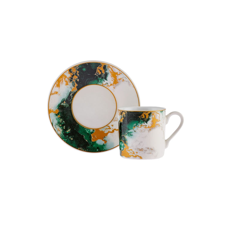 KARACA ATES 6-PERSON 80 ML COFFEE CUP SET, MULTICOLOR