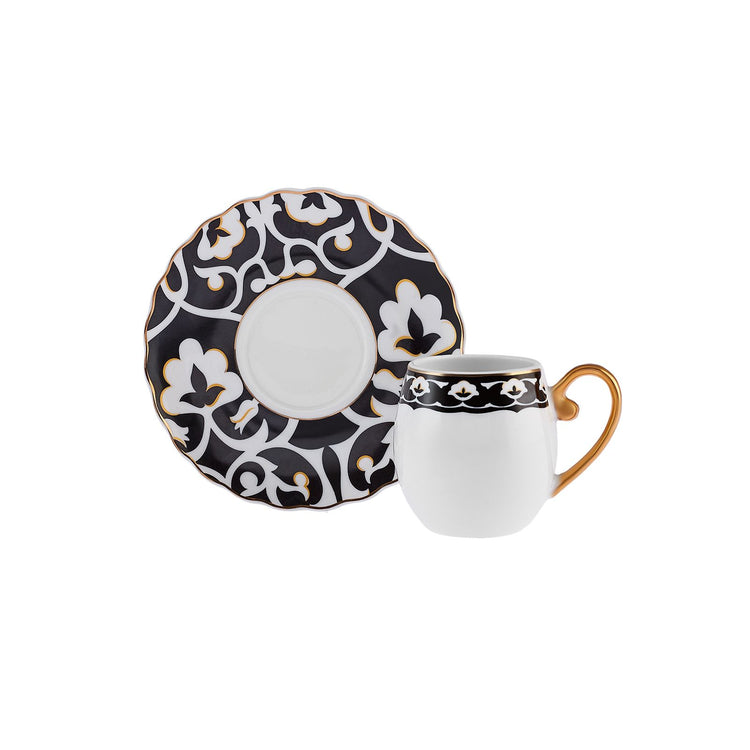 KARACA GEMLIK 6-PERSON 90 ML COFFEE CUP, BLACK